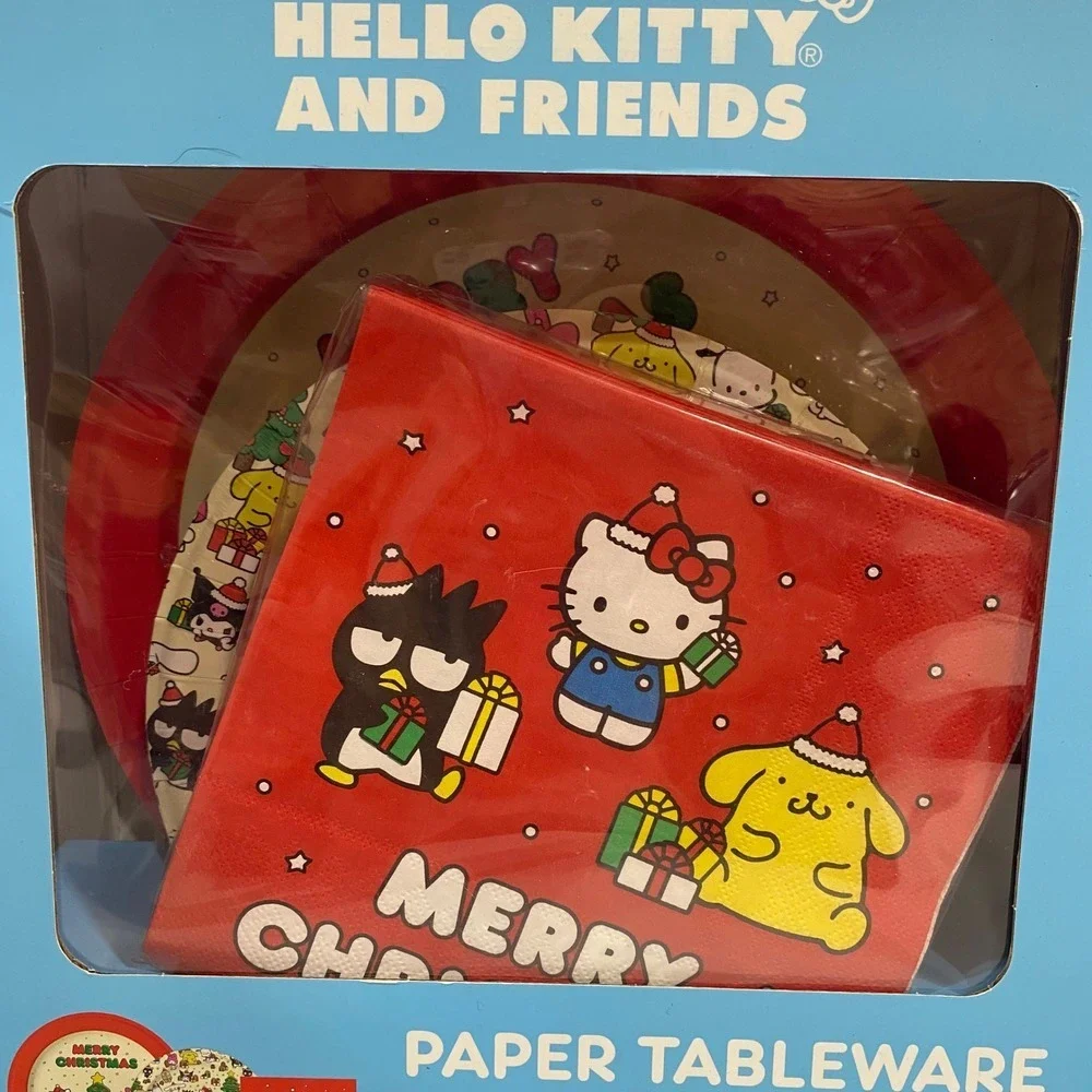 Hello Kitty And Friends Paper‎ Tableware Party Set Christmas Plates Napkins